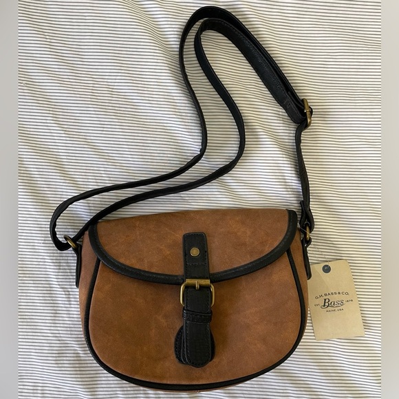 G.H. Bass & Co. Brown and Black Shoulder Bag - Picture 1 of 9